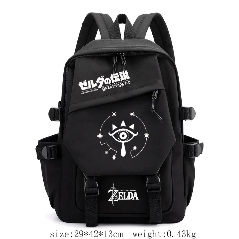 sac à dos étudiant the legend of zelda, sac à bandoulière décontracté pour l'extérieur, sac à dos tendance personnalisé grande capacité mochilas