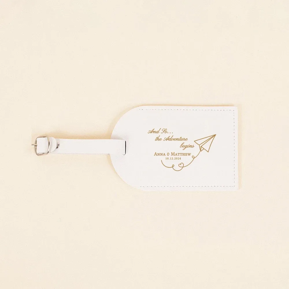 étiquette de bagage en cuir pu personnalisée monogrammée, étiquettes de bagage de voyage pour couple, cadeau de mariage, de réception nuptiale, pour la famille et les amis