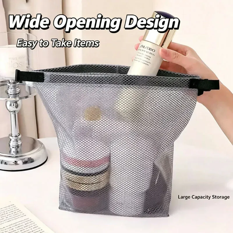 sac de rangement unisexe imperméable à grande capacité avec cordon de serrage pour articles de toilette, gym, lessive, idéal comme trousse de toilette de salle de bain