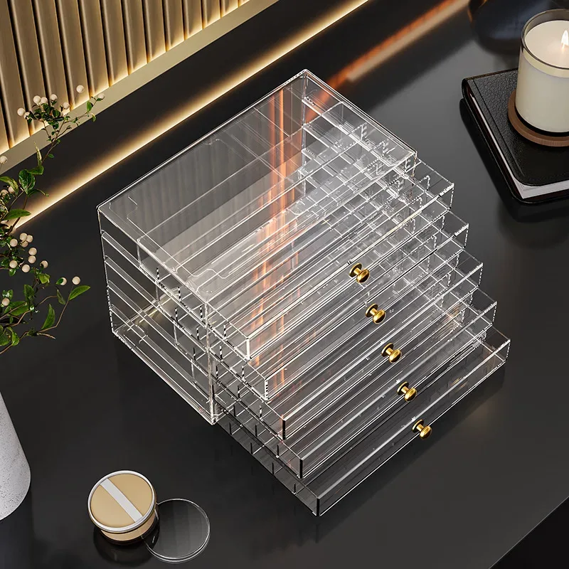 boîte de rangement pour bijoux sur le thème des animaux de compagnie, style tiroir, 25 compartiments, 3 couches, haute dureté, boîte organisateur de bijoux de luxe
