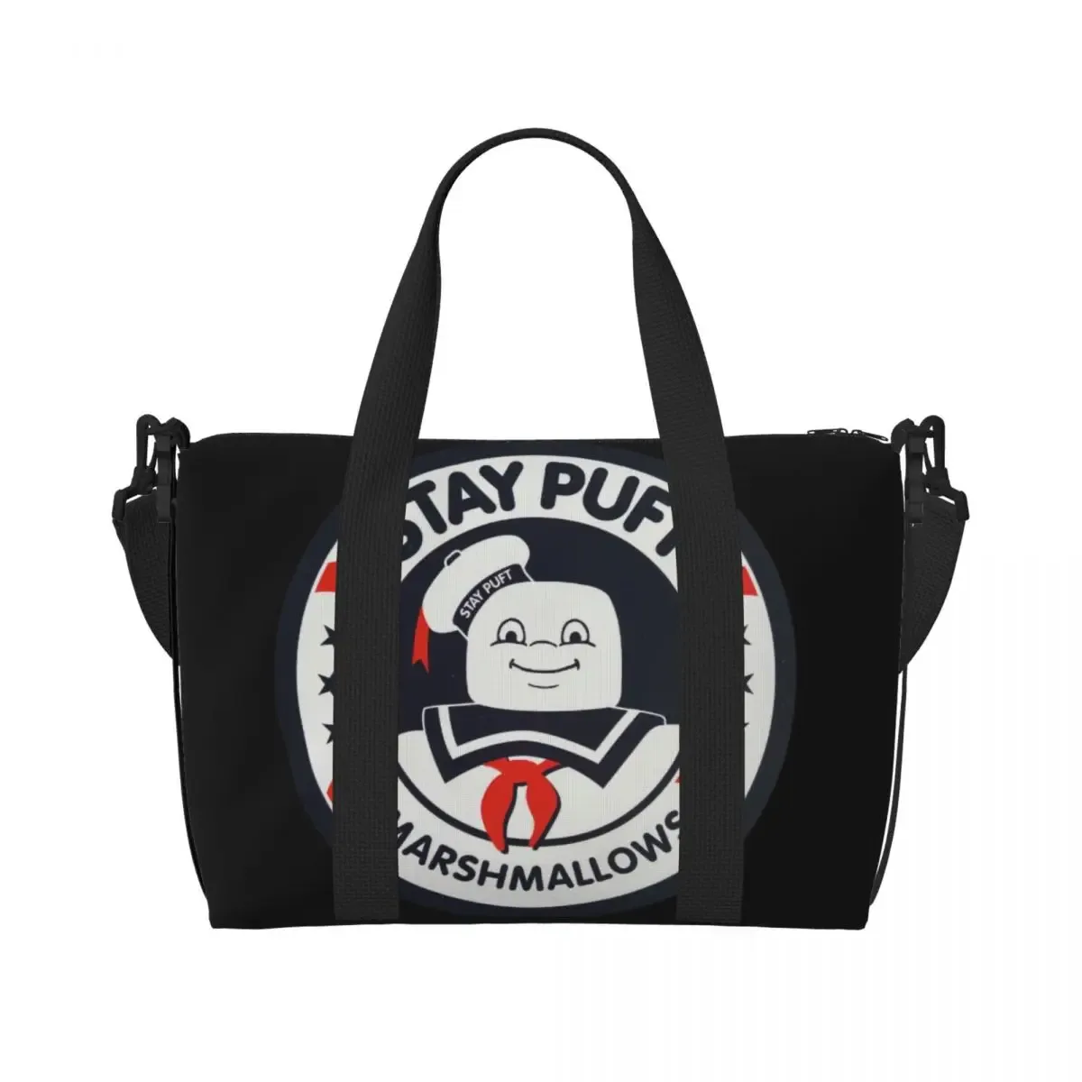 sac fourre-tout avec logo ghostbusters personnalisé pour femme, grande capacité, dessin animé, film de comédie, salle de sport, plage, sacs de voyage