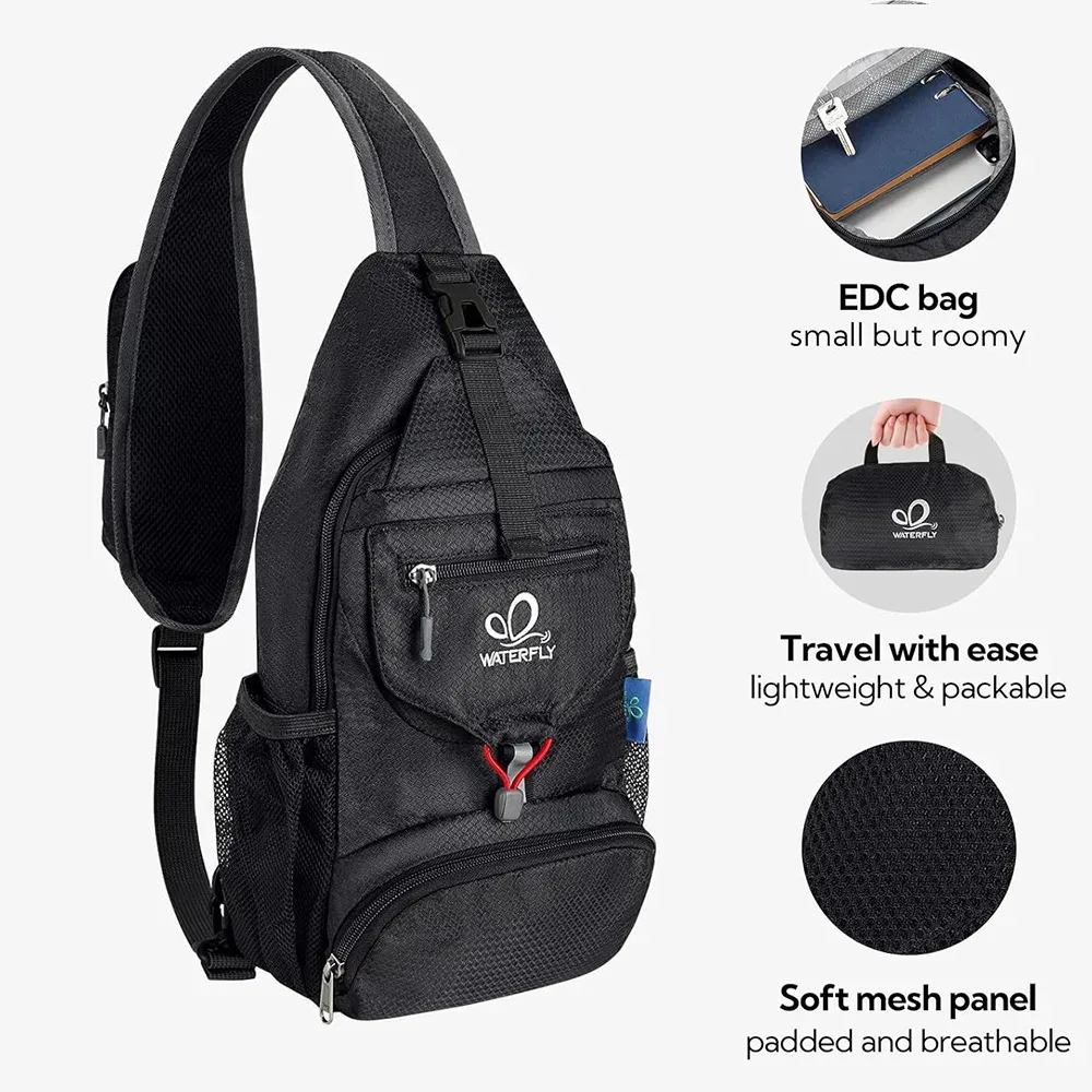 erüerfly-sac de poitrine initié, petit sac à bandoulière, sac à bandoulière, sac à dos de cyclisme pliable pour la randonnée, le voyage