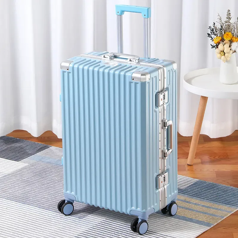 valise à roulettes de 28 pouces grande capacité avec cadre en aluminium, coque épaissie, bagage d'affaires avec serrure tsa intégrée