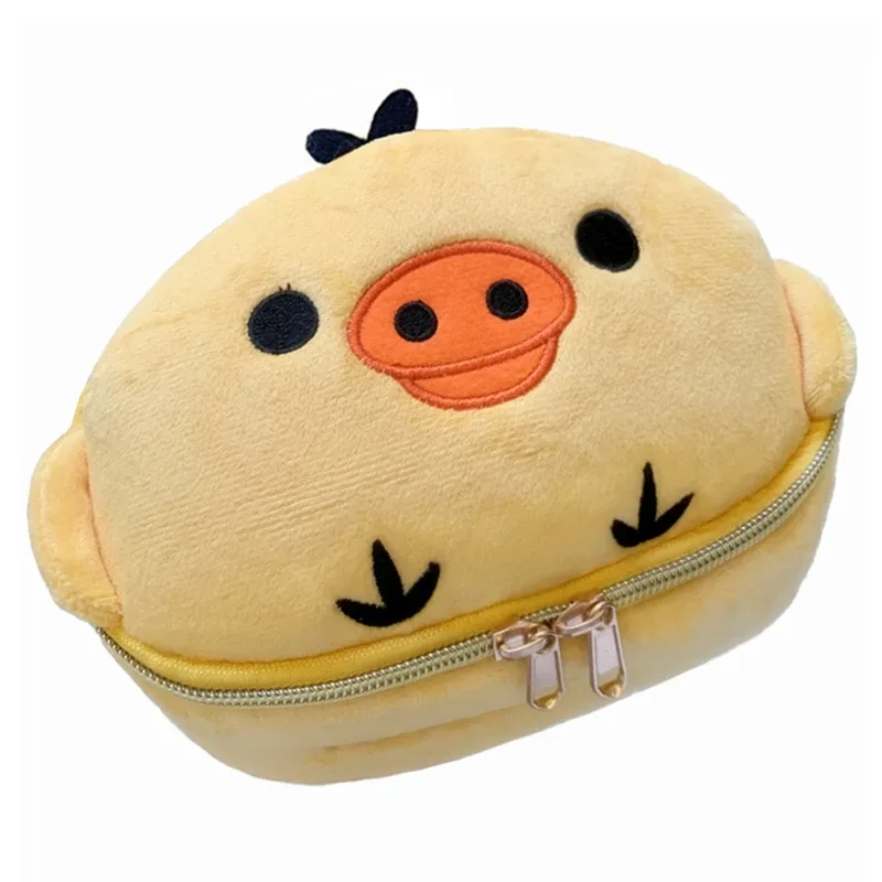 rilakkuma kiiroitori poussin peluche trousse de maquillage boîte organisateur de rangement anime kawaii mignon voyage sac cosmétique pochette trousse de toilette