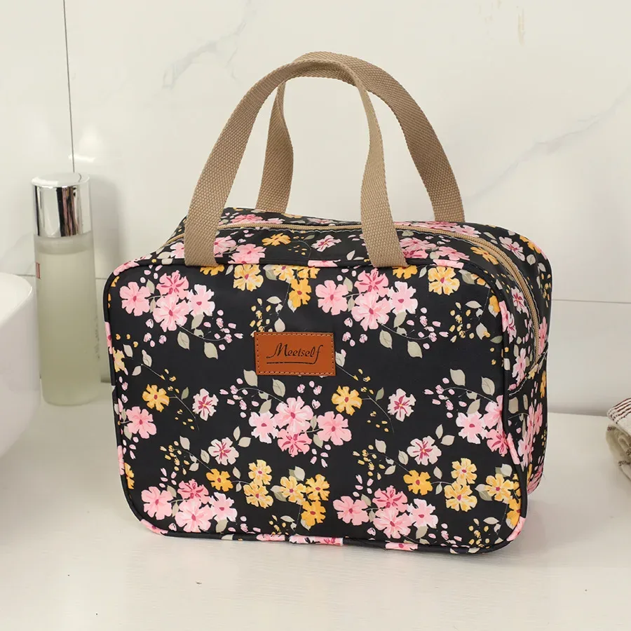 grande trousse de toilette portable de grande capacité, étanche, pour le voyage et les activités de plein air, pour articles de toilette et de douche