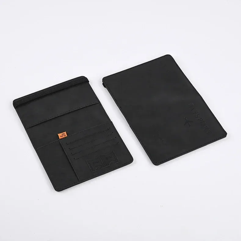 portefeuille en cuir pu pour homme, porte-cartes de visite, porte-passeport de voyage, sac à main pour homme, accessoires de voyage