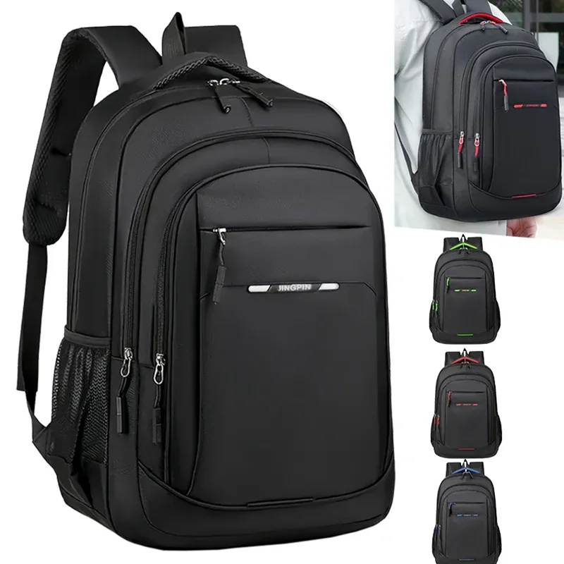 sac à dos pour ordinateur portable confortable et rembourré pour hommes, en tissu oxford, avec sangle pour bagages, idéal pour l'école, le travail et les voyages en plein air.