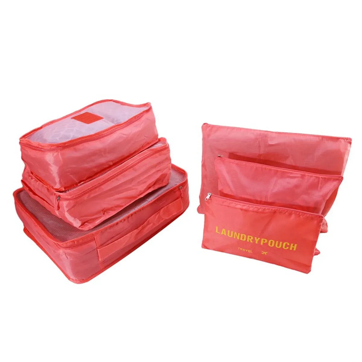 organisateur voyage polyester bleu transparent rectangulaire poignée intégrée fleurs léopard motif lettre format rangement vêtements chaussures compression