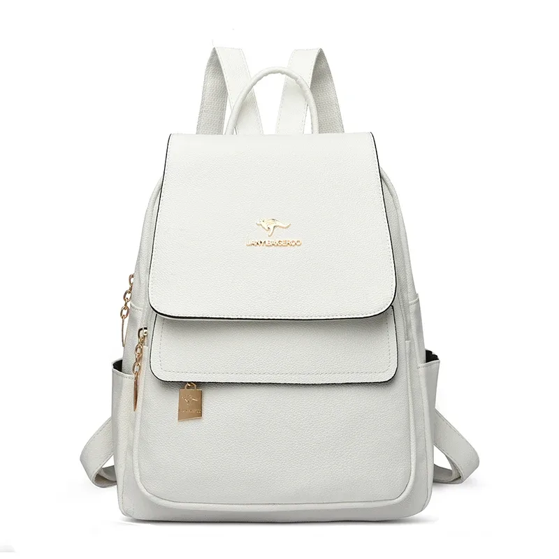 sac à dos en cuir de bonne qualité pour femmes, sac à dos de voyage de grande capacité, sacs d'école à la mode, sac à bandoulière mochila, nouvelle collection 2026