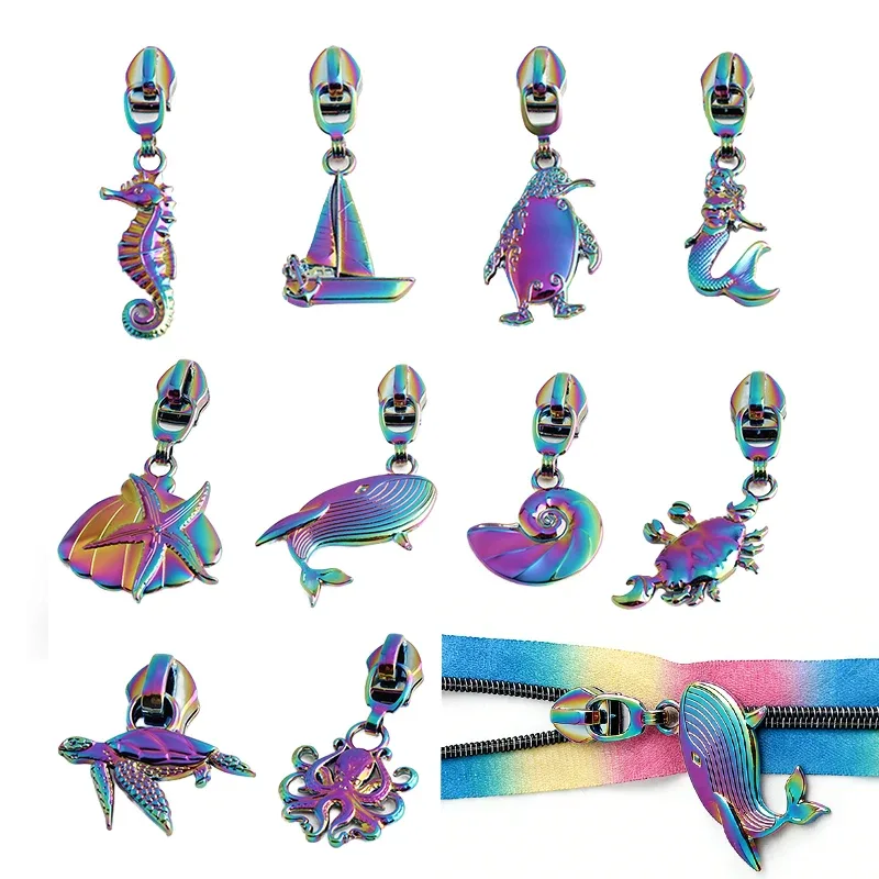 têtes de fermeture éclair arc-en-ciel, 5/10/20 pièces # 5 curseurs de fermeture éclair en nylon adaptés aux sacs à dos, aux sacs tissés, aux pièces de réparation et à la fabrication de portefeuilles en diy