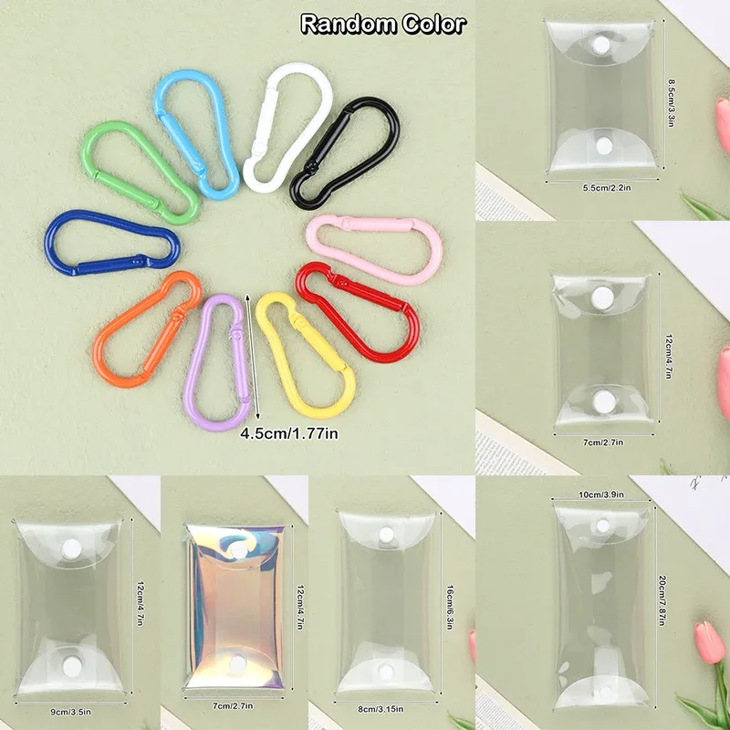 petit portefeuille transparent en pvc pour femme, mini portefeuille pour femme, sac de rangement pour pièce de monnaie, clé, rouge à lèvres, casque, enfants, filles