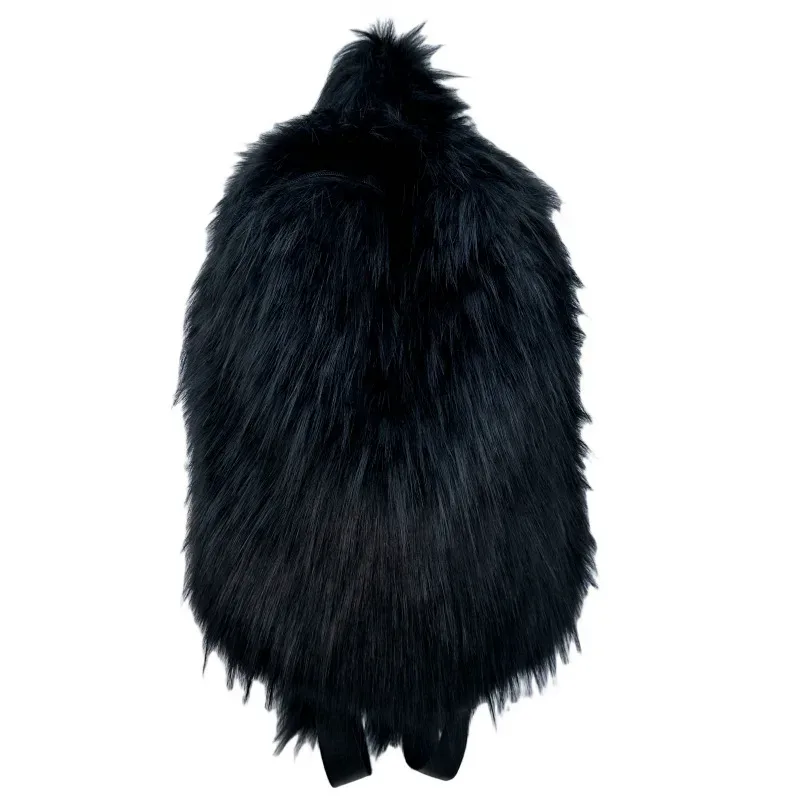nouveau sac à dos femme y2k en fausse fourrure 2026 – style harajuku, doux et chaud, pour l'hiver