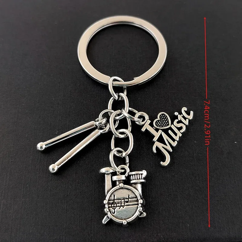 kit de pendentif de bande de sac à dos pour les amateurs de musique pop, porte-clés de batterie, porte-clés de sac à dos rock