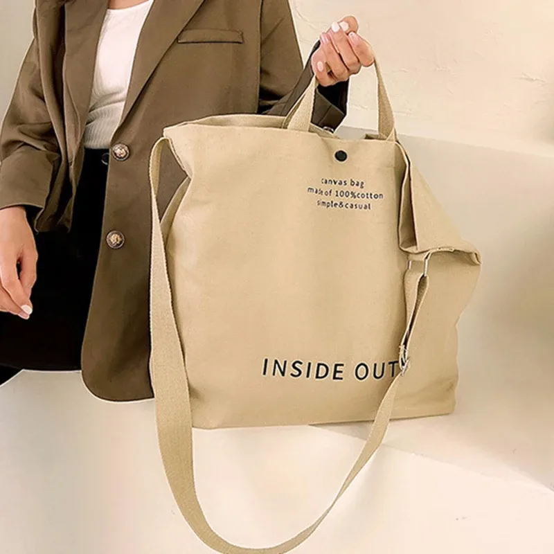 sac à bandoulière unisexe en toile japonaise simple, lavable, épais, grande capacité, pour étudiants, usage quotidien