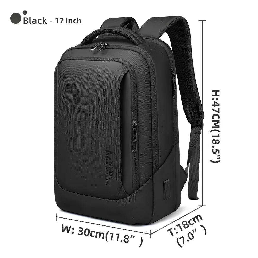 heroic knight – sac à dos multifonctionnel pour hommes, sac à dos pour ordinateur portable 15.6 pouces, étanche, grande capacité, pour le travail et les voyages, avec port usb