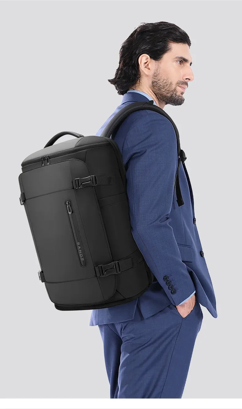 sac dos oxford cloth black solid color large capacity adjustable shoulder straps leisure voyage compartiments shoes reduction burden