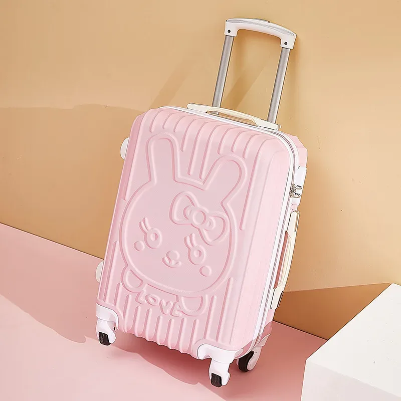 sac à bagages à roulettes de dessin animé mignon, bagage à main avec mot de passe, bagage à roulettes, bagage à main étudiant, 20 po