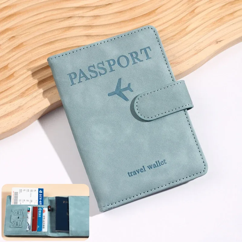 porte-passeport antimagnétique et antivol, étui de voyage, portefeuille pour cartes de crédit, livre de passeport en cuir pour femmes et hommes