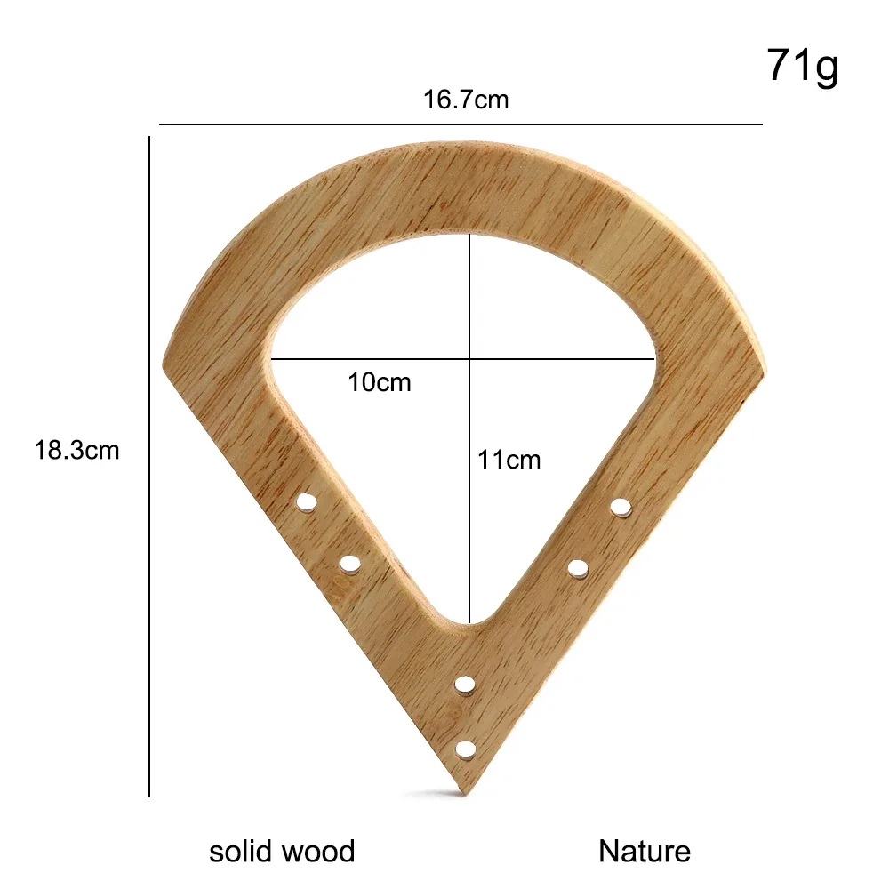 sac à bandoulière en forme d'arc, poignée de couture amovible, cadre de poignée en forme de u en bois massif, accessoires de bricolage, 2/4/10 pièces