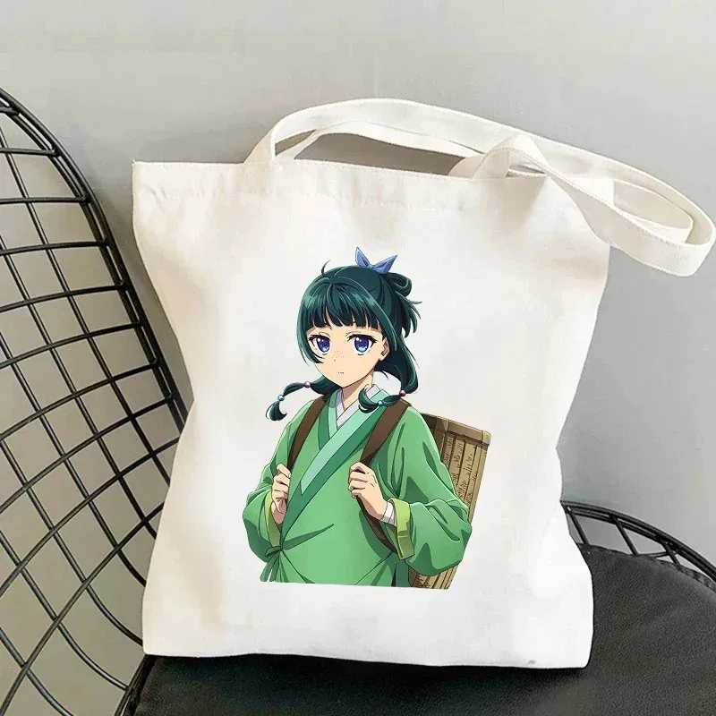 Sac à bandoulière en toile Anime The Apothecary Diaries, fourre-tout de voyage de grande capacité, sacs de Shopping écologiques, cadeau de fête Cosplay