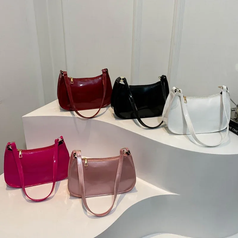 sac à bandoulière rétro en cuir pu de couleur unie, sacs à main à la mode pour femmes, sac sous les bras hobos de styliste décontracté