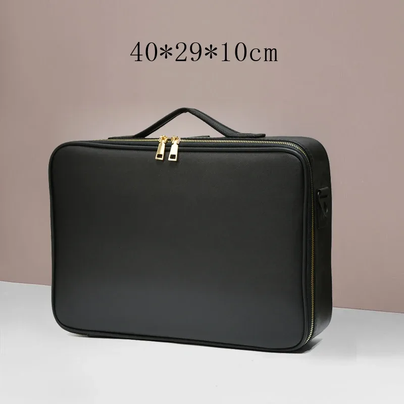 sac de maquillage de beauté en cuir pu, nécessaire, étanche, nouvelle trousse de maquillage de grande capacité, sac à cosmétiques professionnel