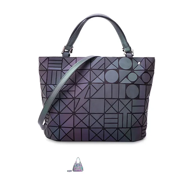 sacs à paillettes lumineux géométriques pour femmes 2024, sacs à bandoulière matelassés, sacs à main pliables laser unis pour femmes, bolsa feminina