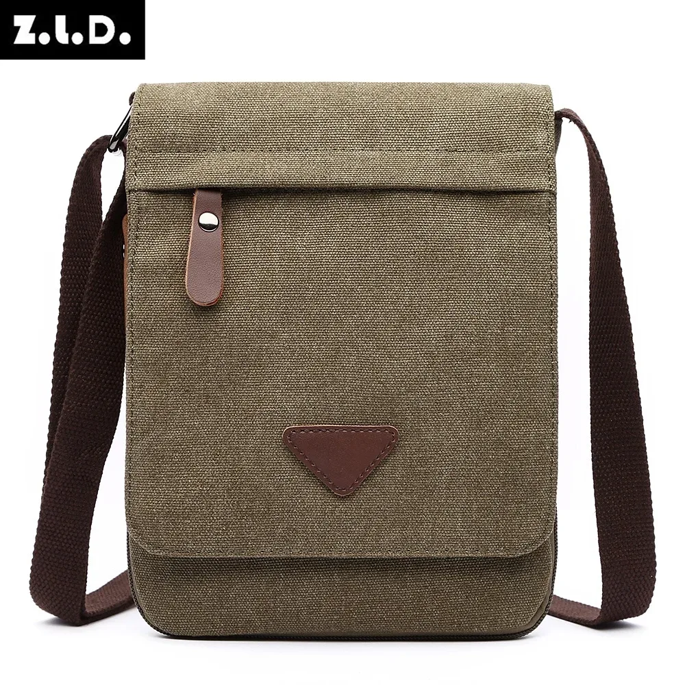 mini sacs à bandoulière en toile pour hommes, sacoches de couleurs unies, tissu solide, style vintage, nouveau design 2021