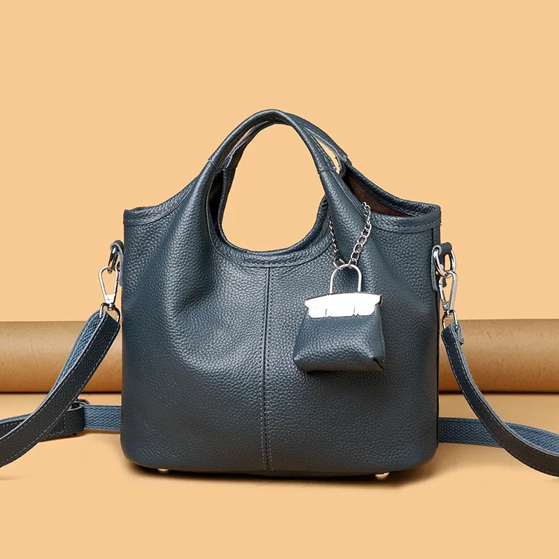 100% peau de vache fourre-tout pour le travail trajet sac de transport collège style étudiant tenue livre sacs à bandoulière bolsos para mujer portefeuille