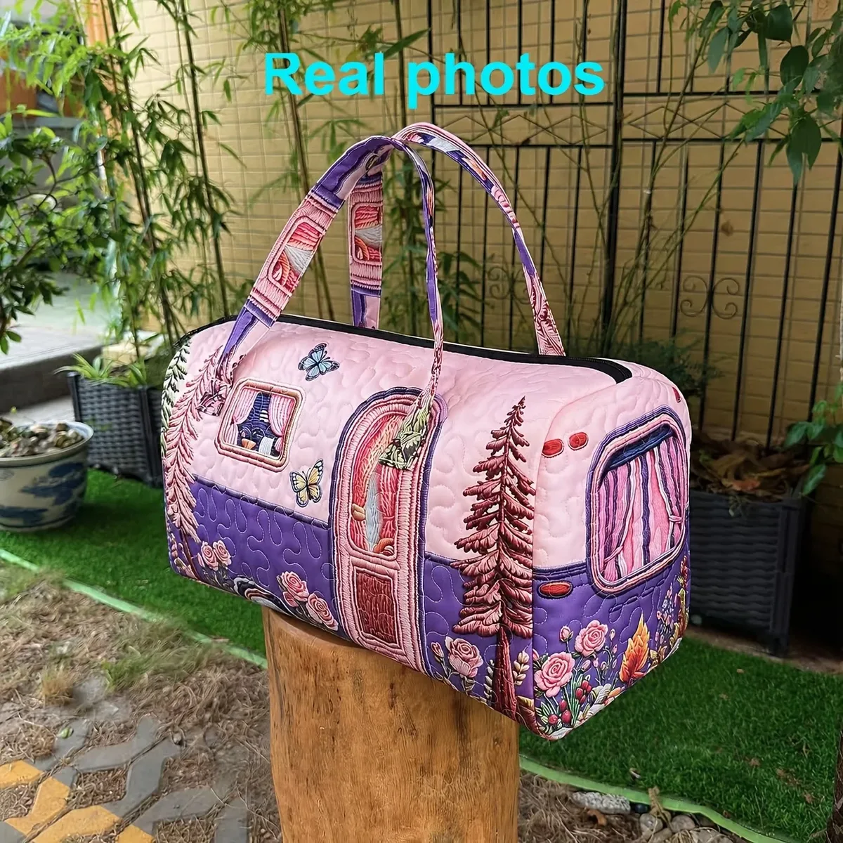 sac à main matelassé durable de 40x20x20 cm avec motif matelassé 3d, grand sac de voyage et de sport de grande capacité