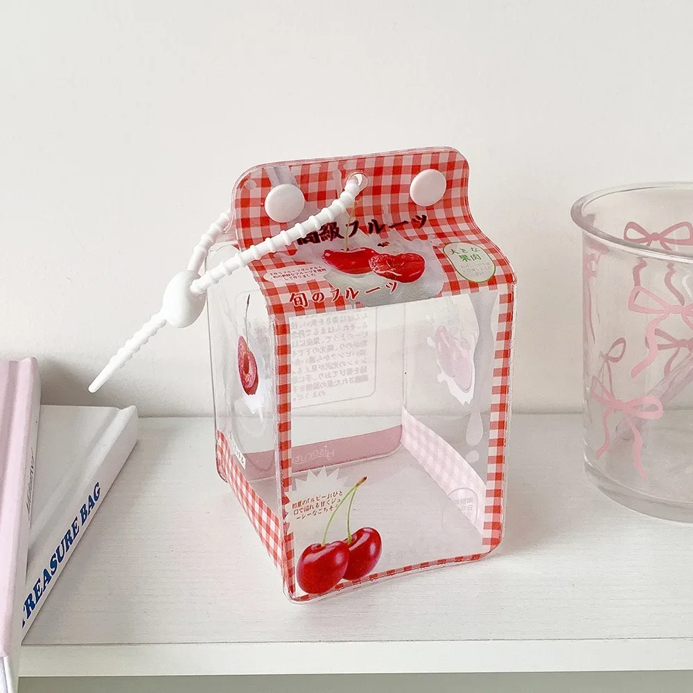 sac de présentation transparent en pvc pour poupée de dessin animé avec cordon, sac de transport pour poupée en coton, pochette de rangement et de protection pour poupée de 10 cm, idéal pour les voyages en extérieur