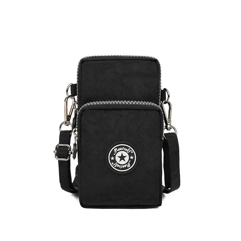 sac à bandoulière vertical pour téléphone portable pour femmes, bras suspendu, sac pour téléphone portable pour personnes âgées, sac en tissu pour le cou, petit sac portable pour la marche