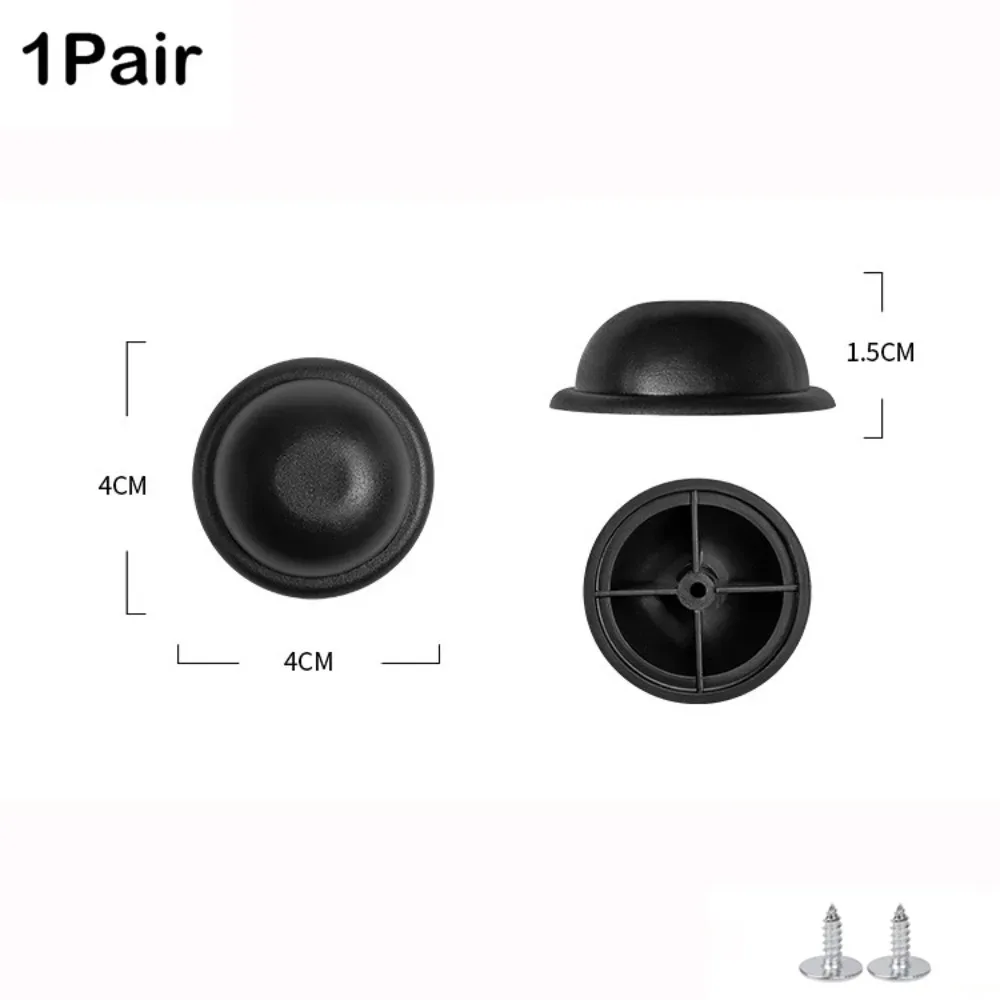 patins de protection en plastique noirs pour bagages avec vis – supports de fond de valise universels