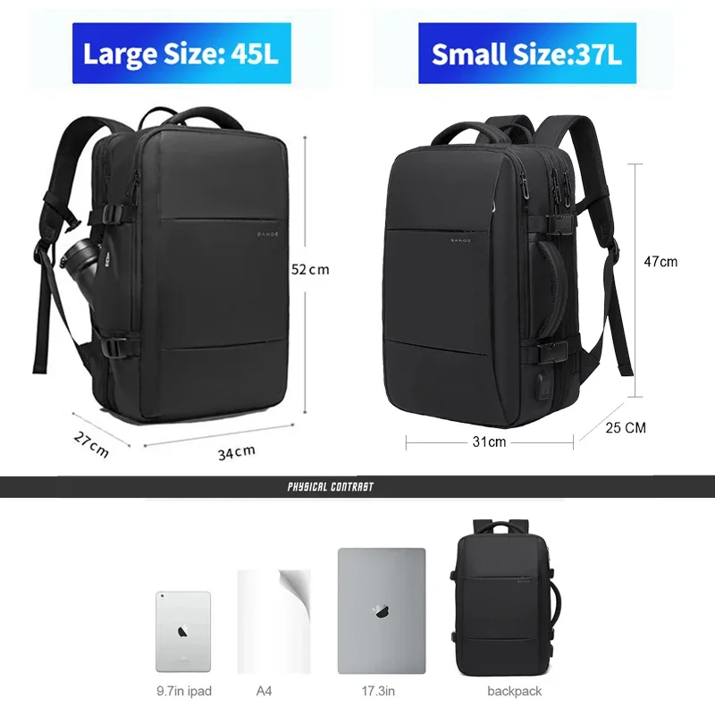 sac dos oxford univercite polyester noir bandes bleues poche latérale fermeture glissière sangles ergonomiques grande capacité extensible mode affaires étanche