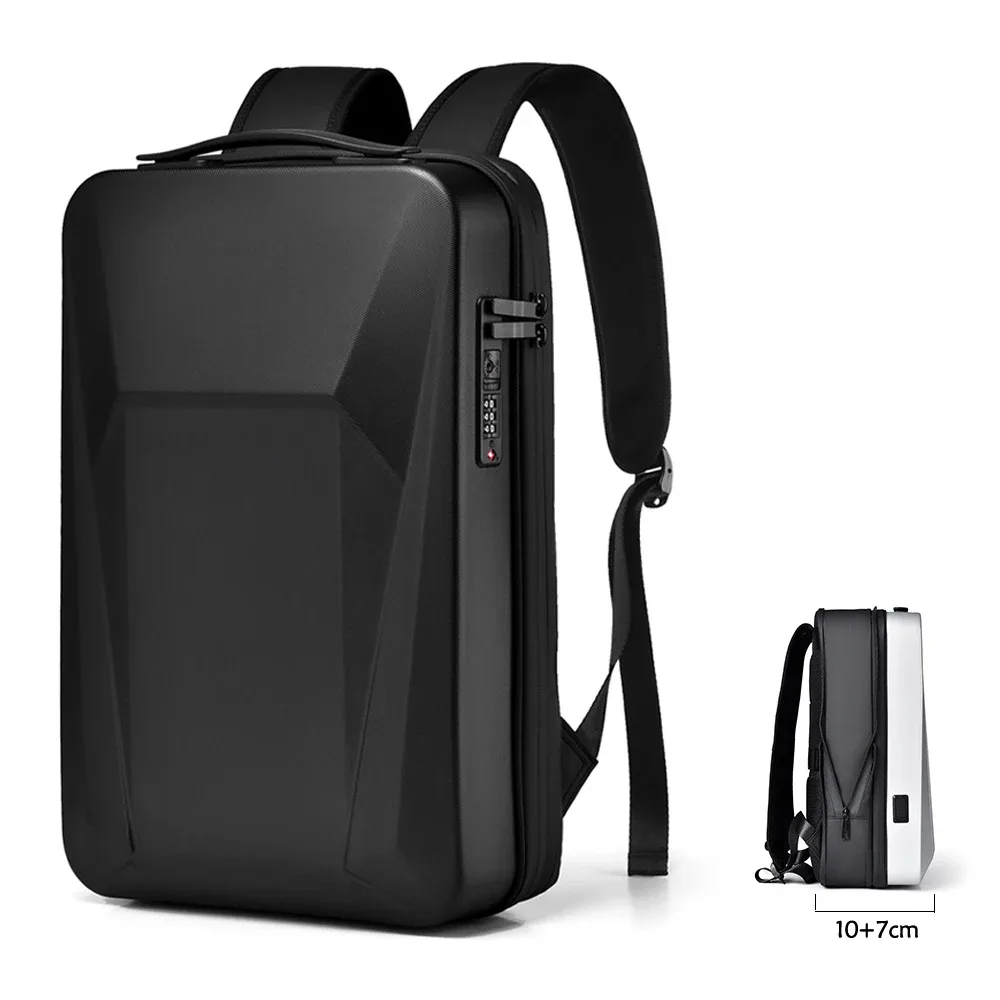 sac à dos rigide pour ordinateur portable 17 pouces pour hommes, étanche, antivol, extensible, verrouillage tsa, sac de jeu, sac à dos d'affaires de luxe, charge usb