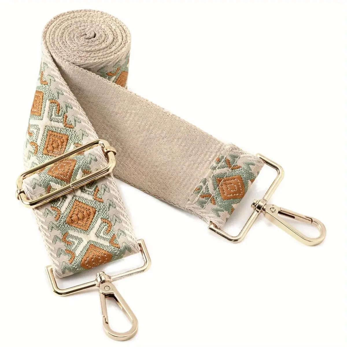 sangle de sac à main de style ethnique, bandoulière de sac à bandoulière, sangle de sac à main de subdivision, simple, réglable, large, portable, 1pc