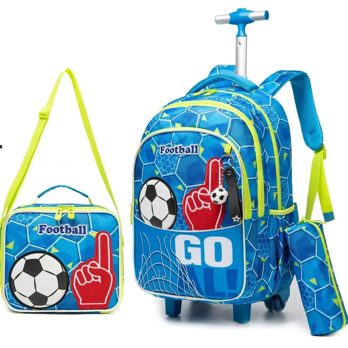 sac dos polyester toile dessin animé bleu pastel coeurs dorés love scolaire transport voyage filles