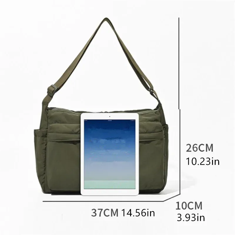 sac messager décontracté épais de qualité supérieure, sac à bandoulière simple, sac pour ordinateur portable de grande capacité, sac de sport multi-poches pour hommes et femmes
