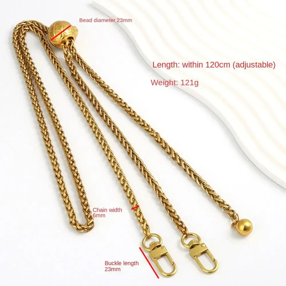 jostrap-poignée de remplacement en métal pour sac à main, bandoulière avec boule de longueur réglable, 120cm