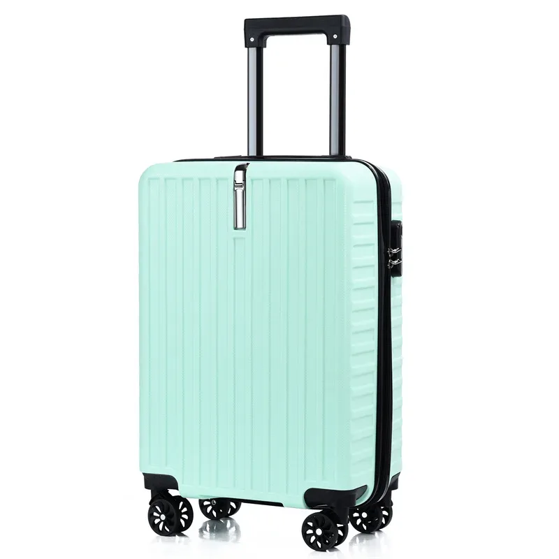 nouveau bagage de 20 pouces, valise à roulettes, valise de voyage, boîte de rangement à coque rigide, fermeture à glissière, rangement en couches
