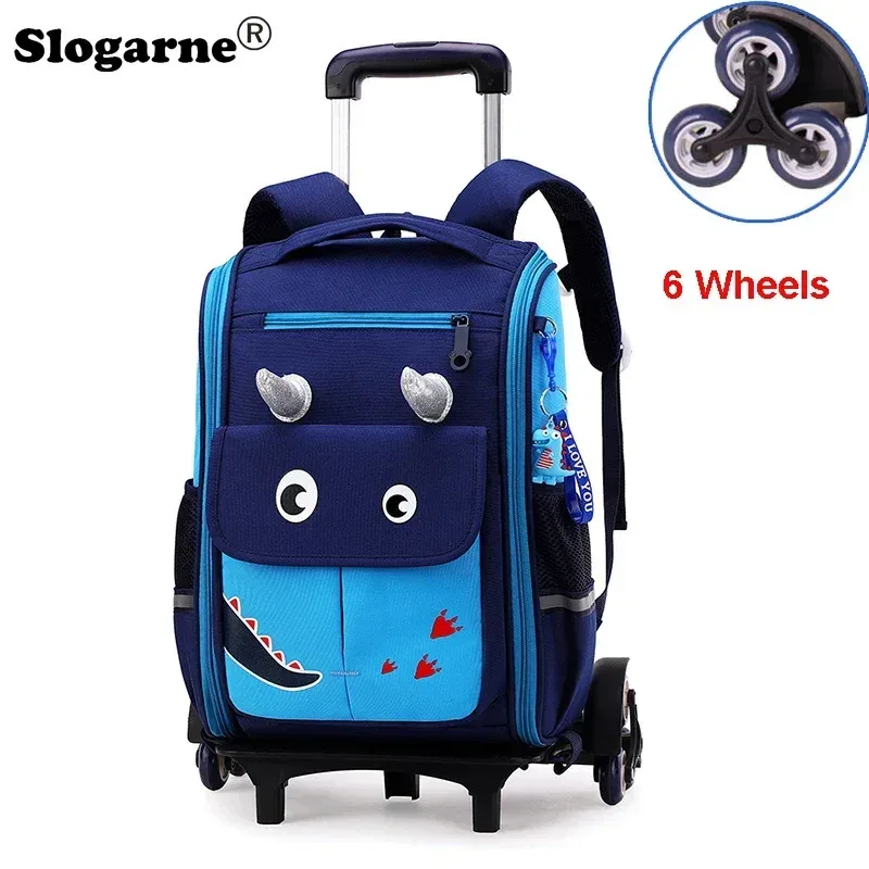 sac à dos d'école à roulettes pour enfant fille et garçon
