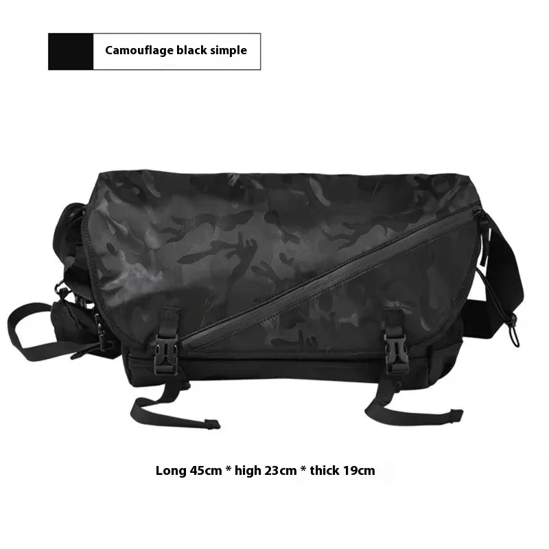 sac à bandoulière décontracté en nylon pour hommes, sac d'école japonais pour adolescents, sac à bandoulière pour ordinateur portable, streetwear, sac croisé de voyage, sacoches pour hommes