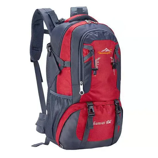 sac à dos d'alpinisme en plein air 60l, sac de rangement de voyage de grande capacité pour camping, sac rampant à fermeture éclair, sac léger portable