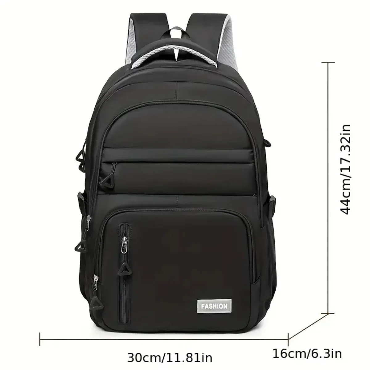 sac à dos unisexe en nylon, grande capacité, sangle réglable, fermeture éclair, léger, lavable, pour les voyages, les déplacements, l'école