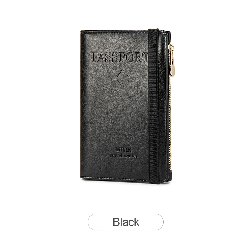 sac de protection pour passeport bloquant rfid, porte-livres pour femmes/hommes, porte-passeport pour voyage, portefeuille pour passeport essentiel