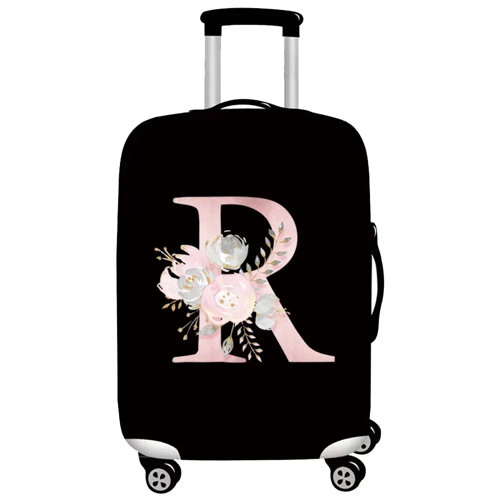 optics-juste de protection élastique pour bagages, housses de valise trempées, housse de chariot, accessoires de voyage, série pink flower, 18 "-32"