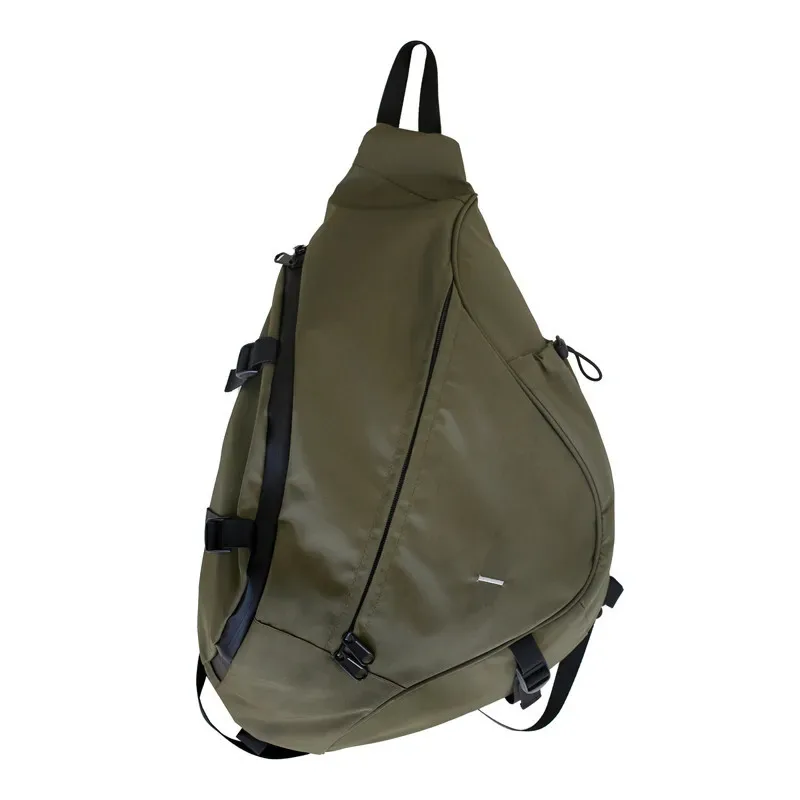 sac dos nylon unisexe moto ceinture coussin air poches intérieures extérieures noir bleu kaki gris voyage quotidien use