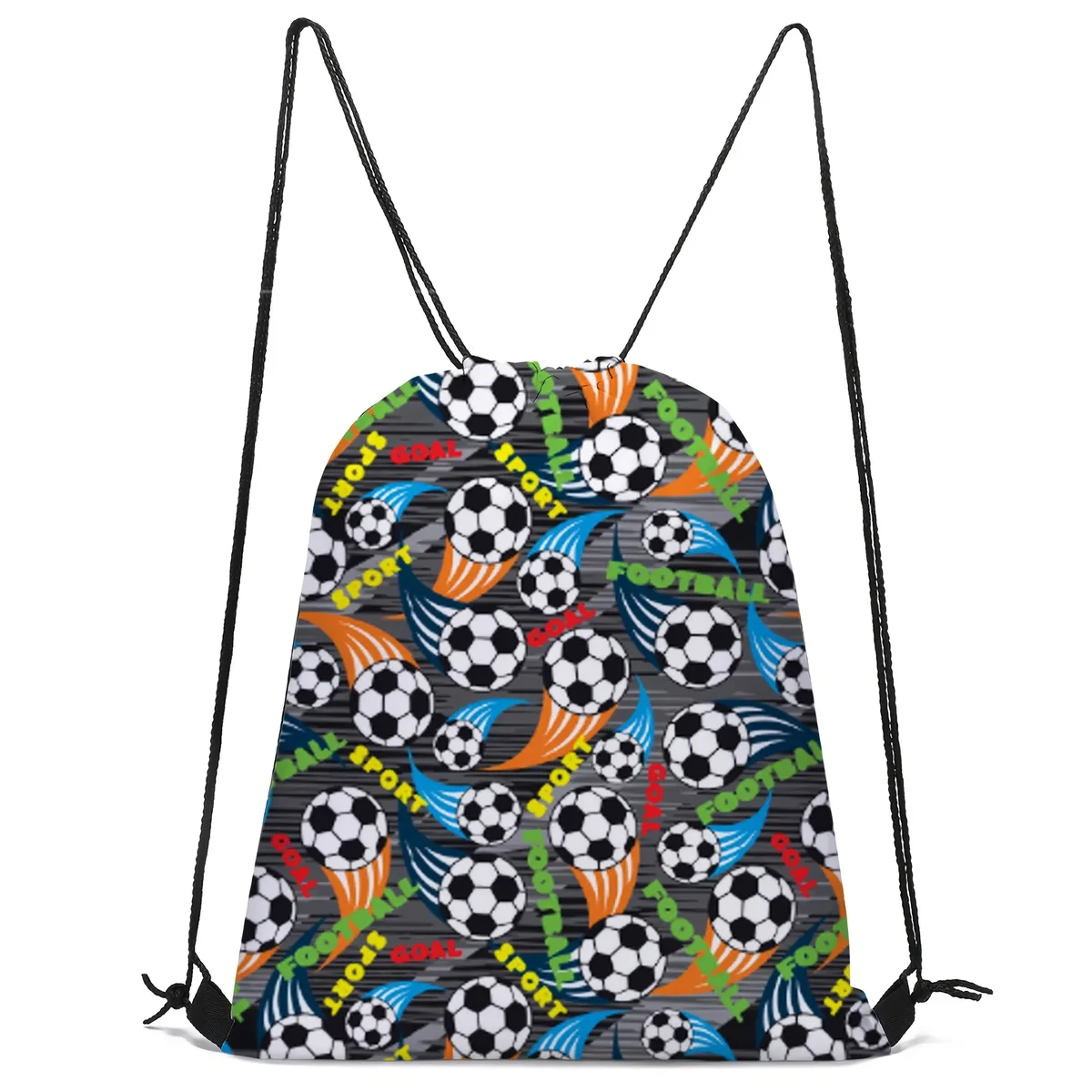 sac à dos à cordon de serrage sur le thème du football, 1 pièce, coque souple et durable, sac de rangement pour chaussures de voyage