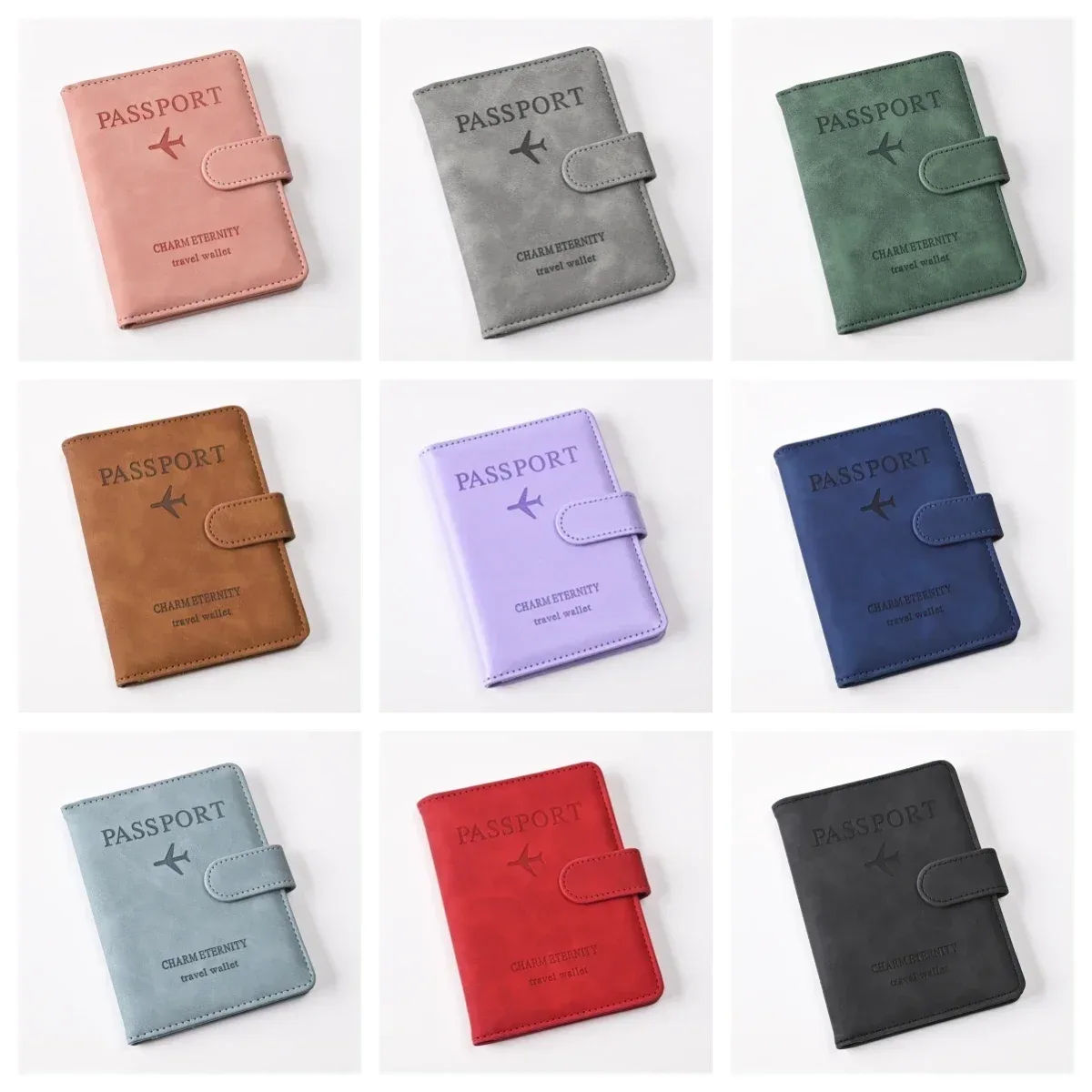 porte-passeport couverture portefeuille en cuir pu voyage étui pour cartes de crédit accessoires de voyage pour femmes hommes étui porte-carte de visite