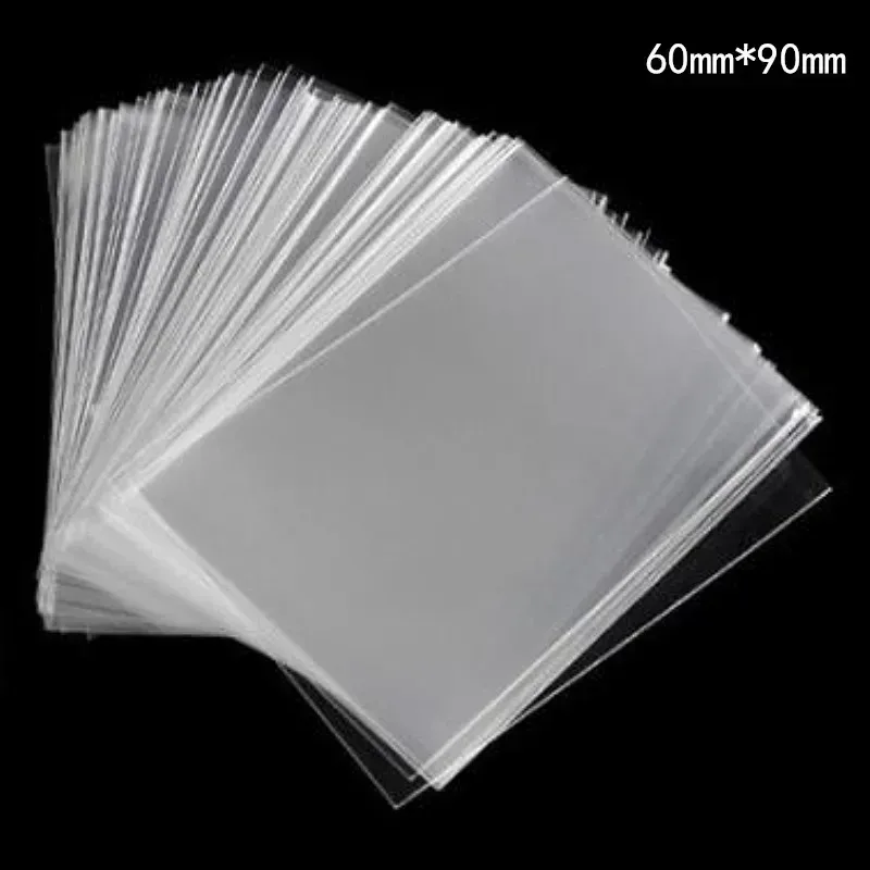 100 pièces/ensemble transparent jeu carte manchon id porte-carte de crédit couverture sac étui cartes de jeu d'affaires protecteur manchon organisateur